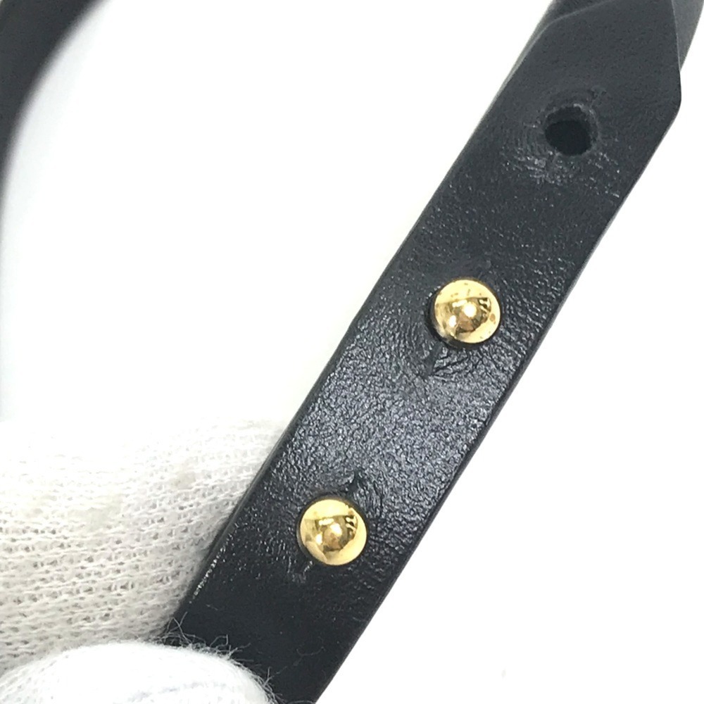 LOUIS VUITTON Black Monogram Leather Charm Bracelet - Picture 7 of 12